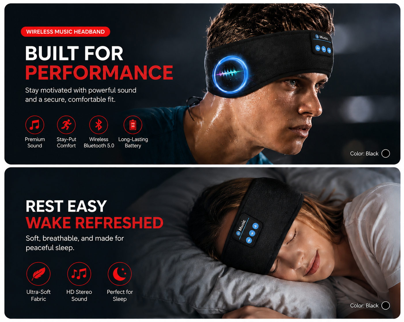 TechDrop Wireless Music Headband